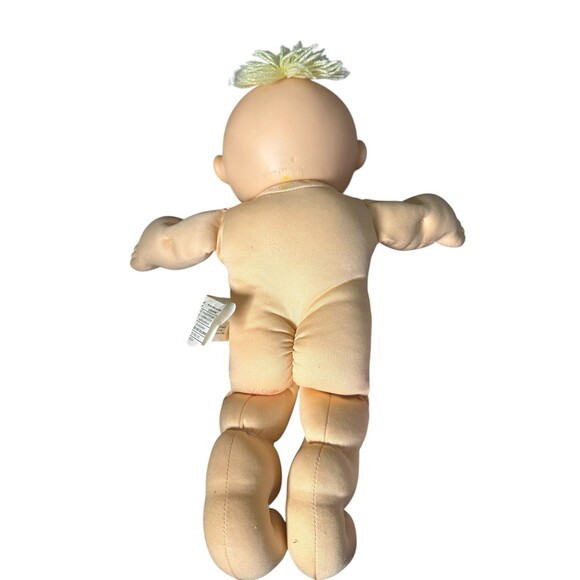 Cabbage Patch Kids Doll 1989 VTG Blonde Tufted Hair Blue Eyes Pink Romper Diaper - Picture 5 of 12